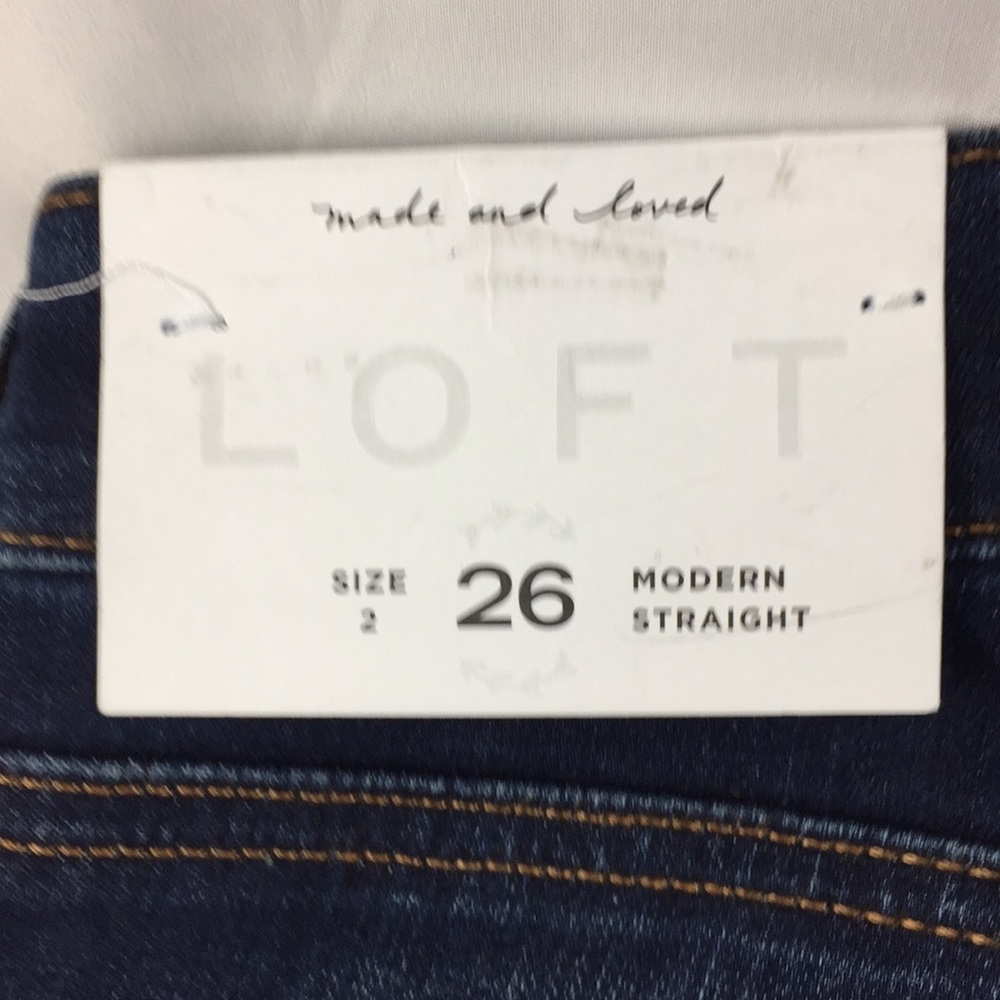 NWT LOFT cuffed indigo jeans - Picture 3 of 5